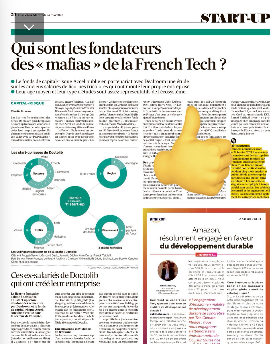 👋 Page spéciale sur les mafias françaises 👋

➡️ 142 start-up ont été créées par des ex salariés de licornes 🇫🇷 

➡️ Les profils des fondateurs sont assez homogènes 

➡️ Zoom sur la mafia Doctolib