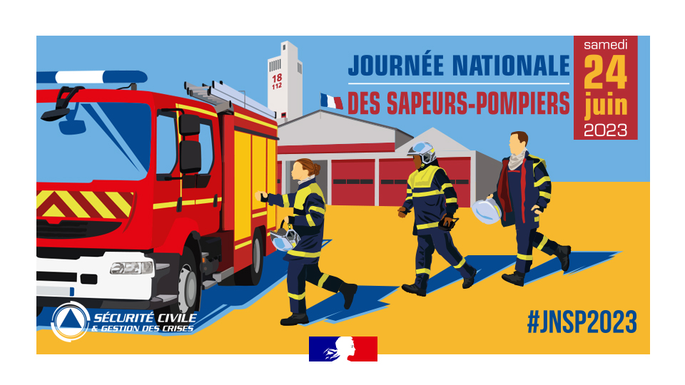 #SaveTheDate 📅La journée nationale des sapeurs-pompiers #JNSP2023 aura lieu le 24 juin prochain !
👉De nombreux événements seront organisés partout en France par les services d'incendie &amp; de secours, suivez-les sur les réseaux sociaux pour connaître le programme des animations !