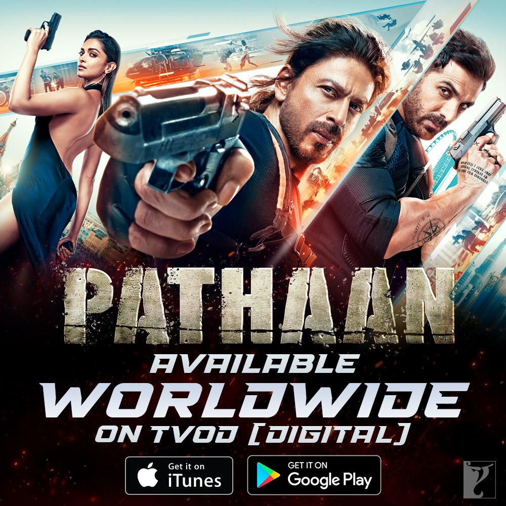 Adrenaline rush guaranteed! 💯
#Pathaan now available worldwide on Digital TVOD! 

bit.ly/3IZTINp | apple.co/3pZ8KMq