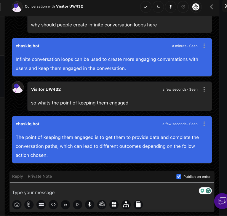 Chaskiqapp's tweet photo. 🚀 Chaskiq is now powered by AI. Users now enjoy deep, convincing, personalized responses 24/7. We're transforming customer experience with smart sales pitches with the company's knowledge base. Here's a sneak peek! #AI #chatGPT https://t.co/b924WnJhlQ