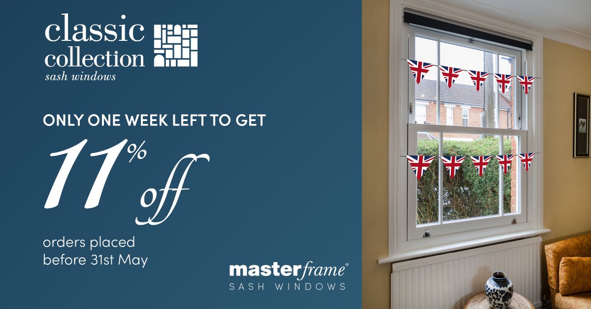 The very best sash windows, with the very best of offers. Take advantage of this amazing King’s Coronation offer for orders placed before 31st May. To find out more visit zurl.co/RXjy 

#discount #sashwindows #homeimprovement #homebuilding #windows
#kingscoronation