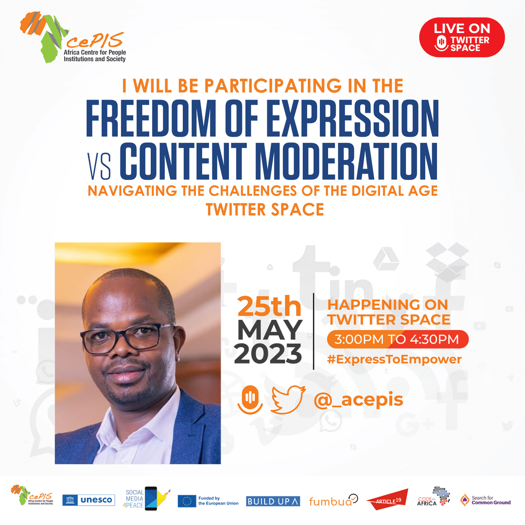 Join the space tomorrow as we delve deeper into  Freedom of Expression vs Content generation.
#ExpressToEmpower