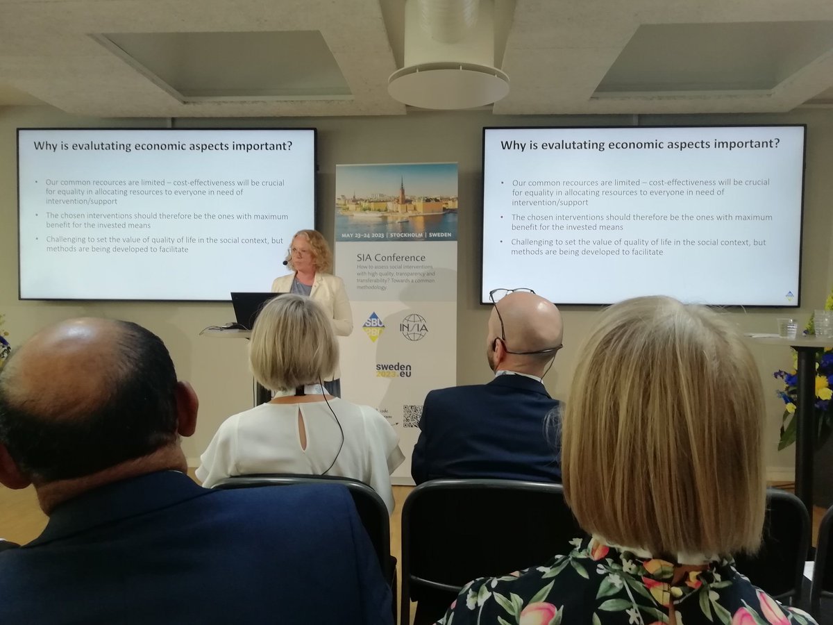 Great to be in sunny Stockholm discussing and sharing ideas about assessment of social interventions at the SIA conference.