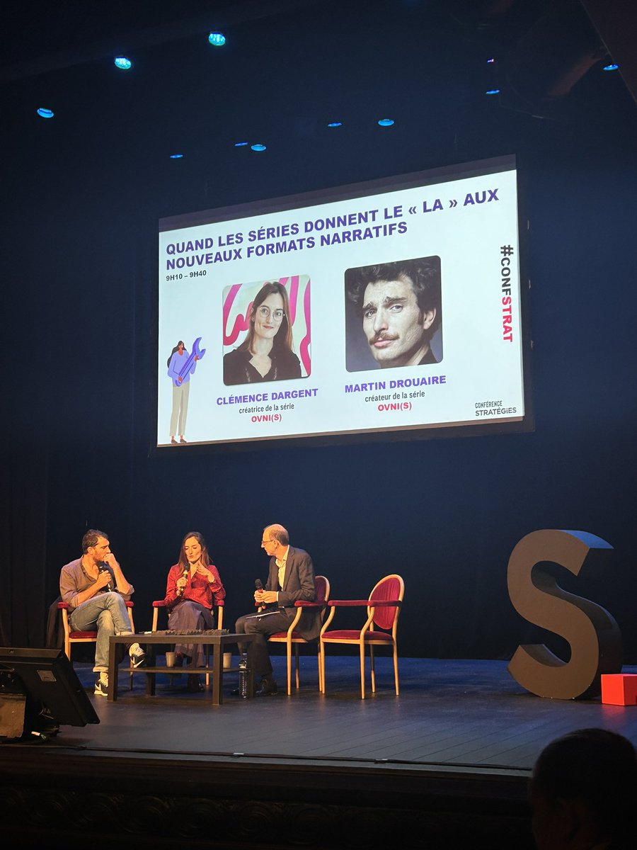 Strategies's tweet photo. 🎬 Quand les séries donnent le « la » aux nouveaux formats narratifs
La parole à Clémence Dargent et Martin Drouaire, créateurs de la série OVNI(s) sur @canalplus, qui était initialement un projet de fin d’études.
#confstrat https://t.co/yNXrIEgqds