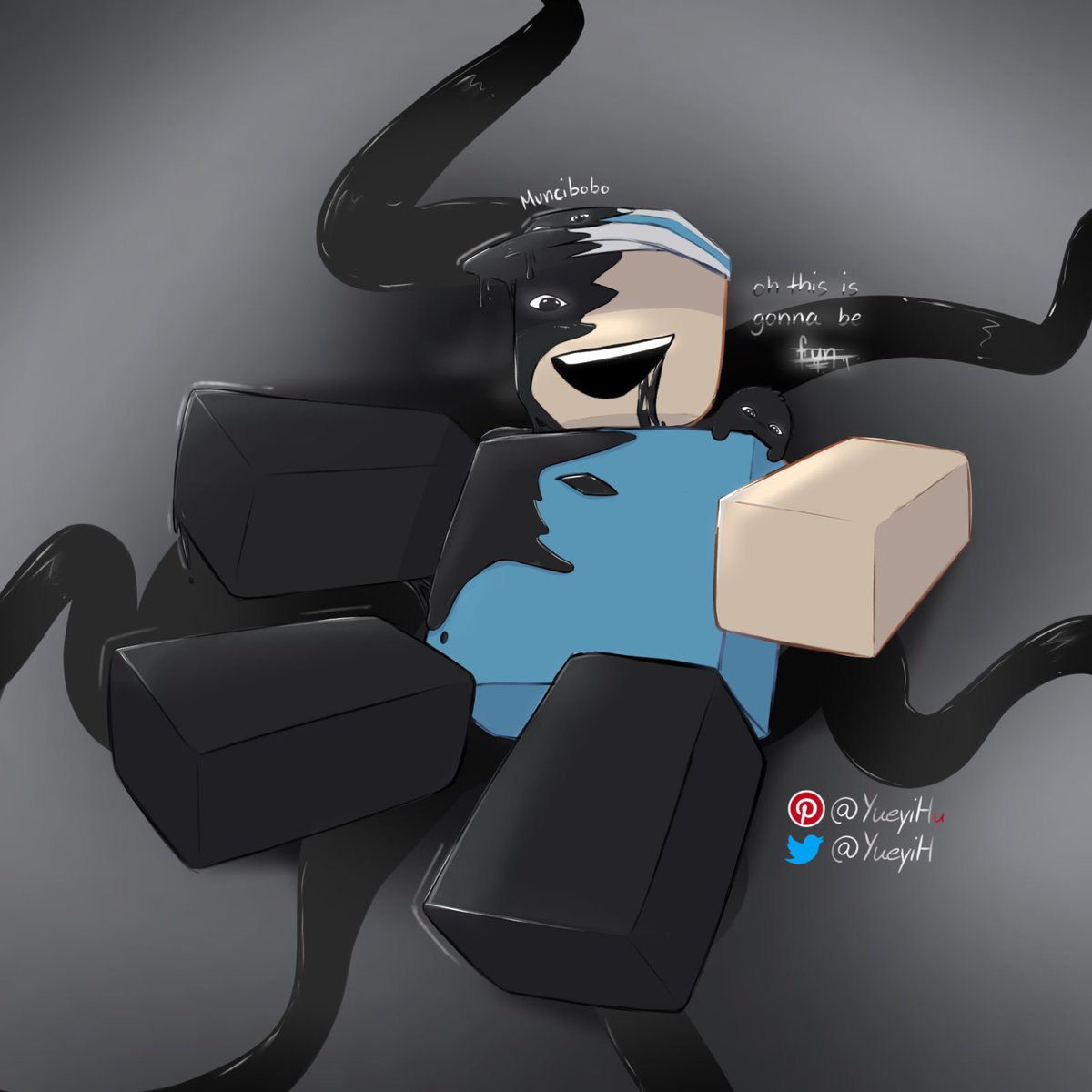 Yueyi (comms open) on X: I tried drawing on phone again, I had fun 😆👆📱  Anyways, what is inside that box? It seems suspicious… #evade #roblox  #robloxart #evaderoblox #robloxevade #evadefanart #evadeart   /