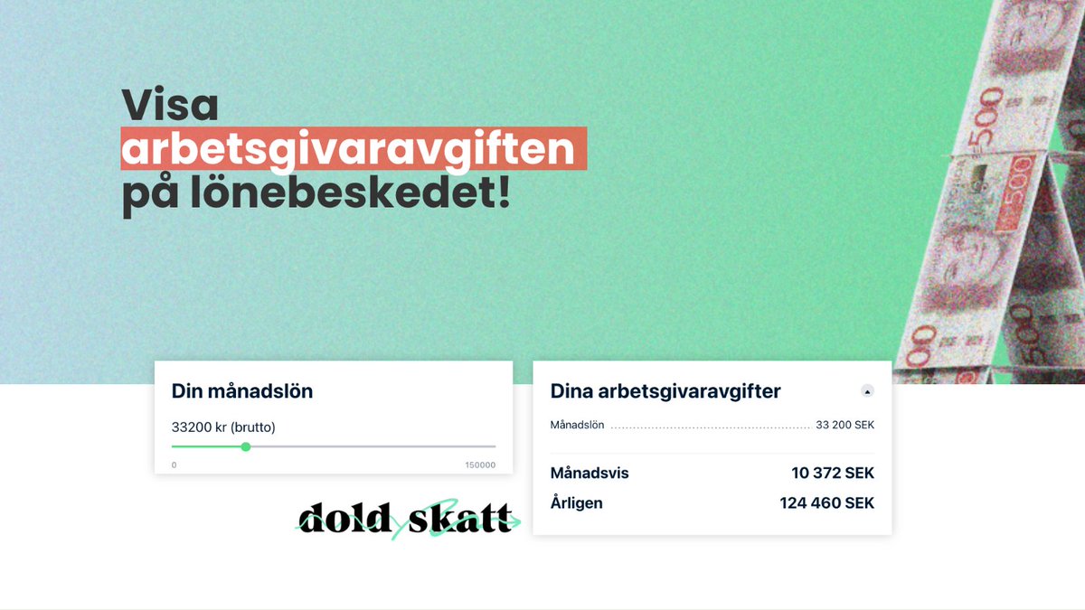 Arbetsgivaravgiften är en stor del av din lön som du aldrig får se. På arbetsgivaravgift.info kan du räkna ut hur mycket du skulle få om den synliggjordes på ditt lönebesked.