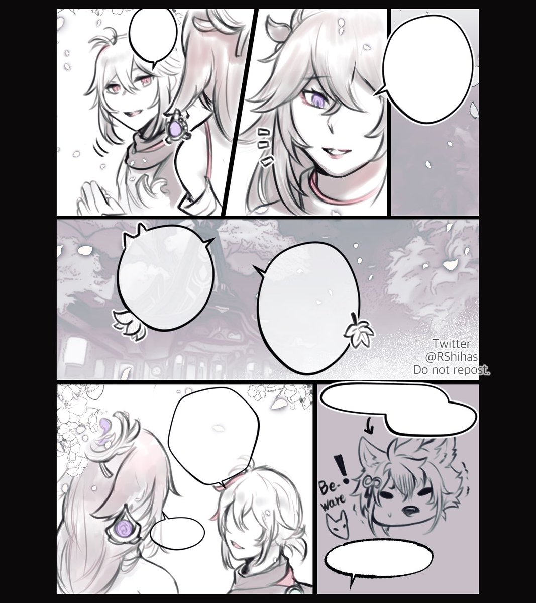 Put too much effort into the first few pages so I dropped the whole thing. It's about Kazuha & Tomo & Yae Miko.