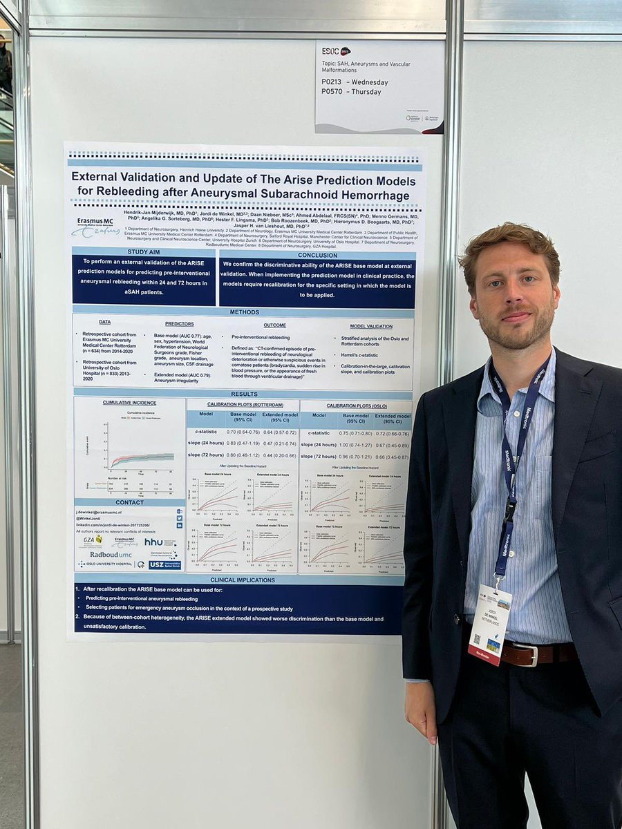 Jordi de Winkel (@winkeljordi) on Twitter photo Predicting aneurysmal rebleeding in patients with aSAH. Come visit me during the coffee breaks on the ground floor! ๐ฉธ#ESOC2023 <a href="/ESOstroke/">European Stroke Org</a> Predicting aneurysmal rebleeding in patients with aSAH. Come visit me during the coffee breaks on the ground floor! ๐ฉธ#ESOC2023 <a href="/ESOstroke/">European Stroke Org</a>