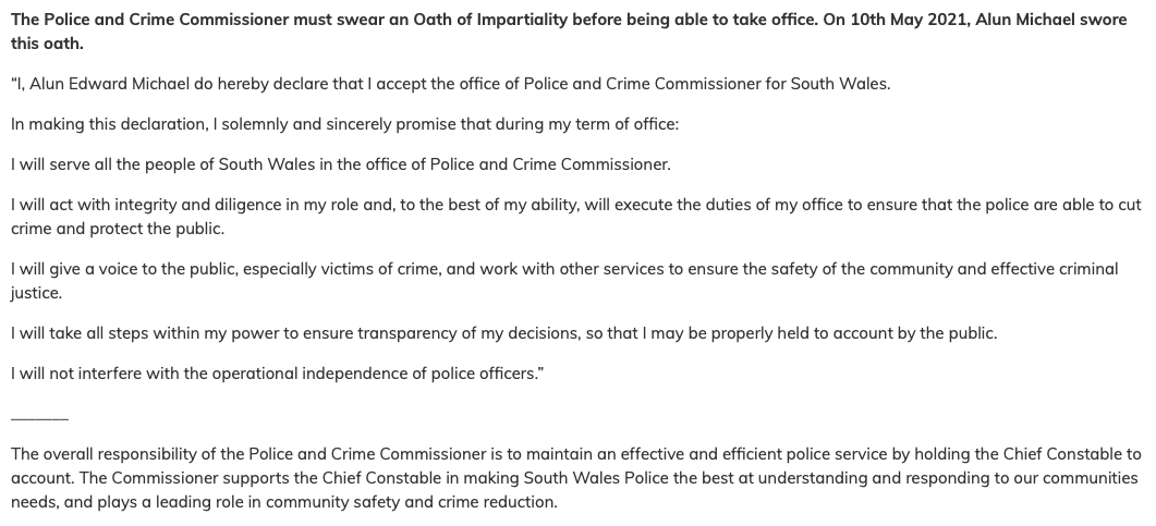 @BeeNubian @BBCr4today It will certainly be a serious matter if the Police have lied to their PCC.  And, like you, I am surprised that Alun Michael seems to be commenting as a spokesman for the Police. That seems odd, especially when his role and oath are considered.
#r4today