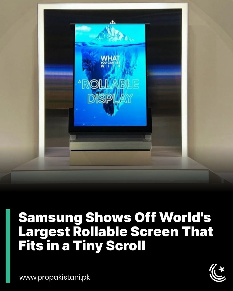 ProPakistaniPK's tweet photo. The panel showcases an impressive 5x scalability, ranging from 49 mm to 254.4 mm.
Read More: https://t.co/qUGsSO4IN3
#Samsung #OLED #RollableScreen https://t.co/mi9Sd9LN9B