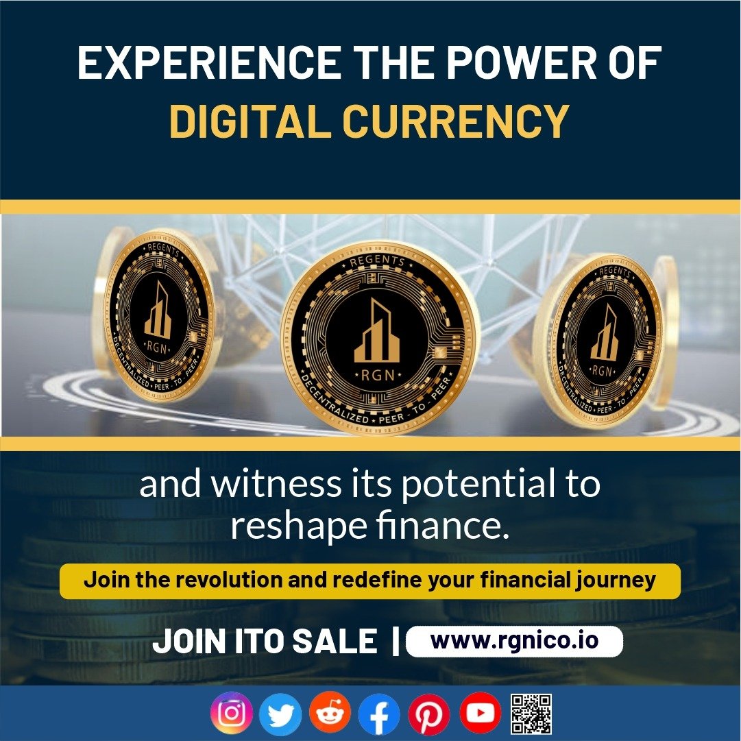 RgnToken's tweet photo. 💥💰 Experience the power of digital currency and witness its potential to reshape finance! Join Regents Token today.
https://t.co/ghvMY1ArqU
#DigitalCurrencyPower #ReshapingFinance #RegentsToken https://t.co/MOifAYvnW3