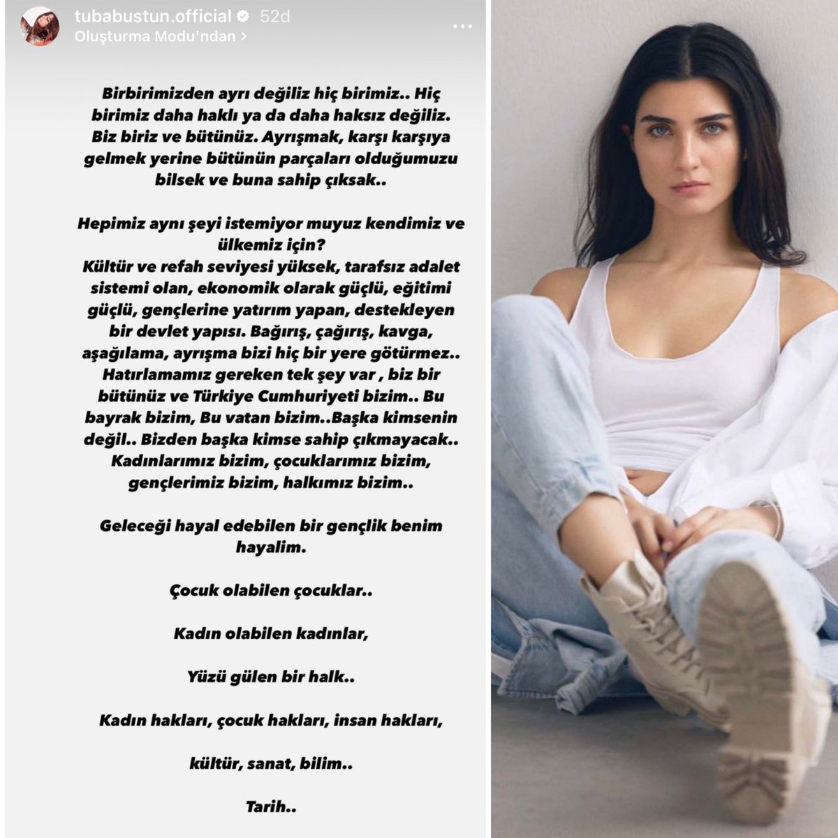 #TubaBüyüküstün ülkemizdeki durumla alakalı olarak bir açıklama yaptı. Buyrun. 👇