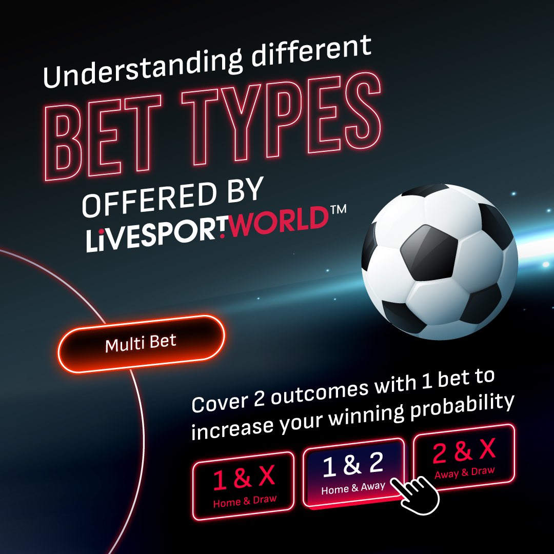 livesport_world's tweet image. Multi-Bet
Cover 2 outcomes with 1 bet to increase your winning probability.