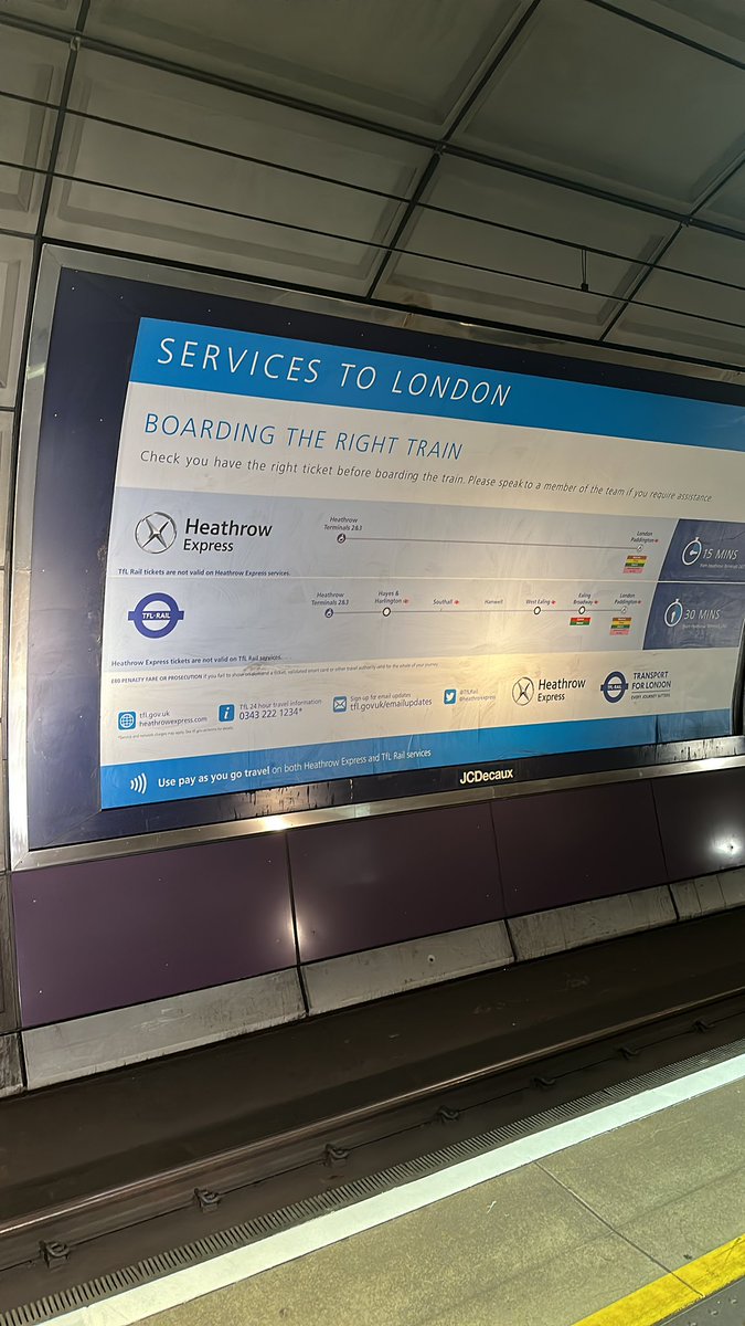 staypuftman's tweet photo. @TfL @HeathrowAirport I think this signage needs updating. https://t.co/pWGrCM2mNl