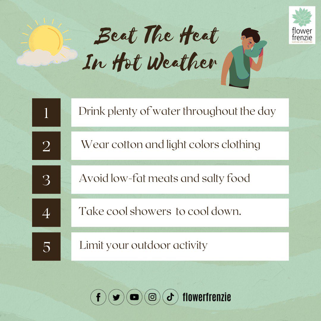 Let's stay cool, hydrated & informed during this hot weather. You can become ill from the heat if your body can’t compensate for it and properly cool you down. Hope these tips help. 🌤️💪🏻😉

#stayhealthy #stayhydrated #staycool #avoiddehydration #dehydrationprevention #beatheheat