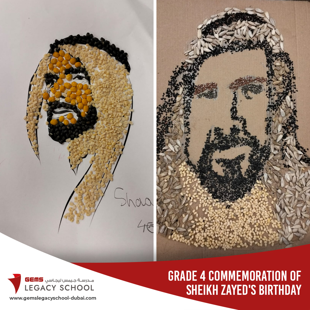 GEMSGLS's tweet photo. On May 6th, we honoured the birth of our Founding Father, H.H. Sheikh Zayed bin Sultan Al Nahyan. Through a creative activity organized by the SST department, our students expressed their gratitude through art.
#GEMSEducation #KHDA #GEMSLegacySchool #HHSheikhZayed #GratitudeInArt https://t.co/Un31MCMvJO