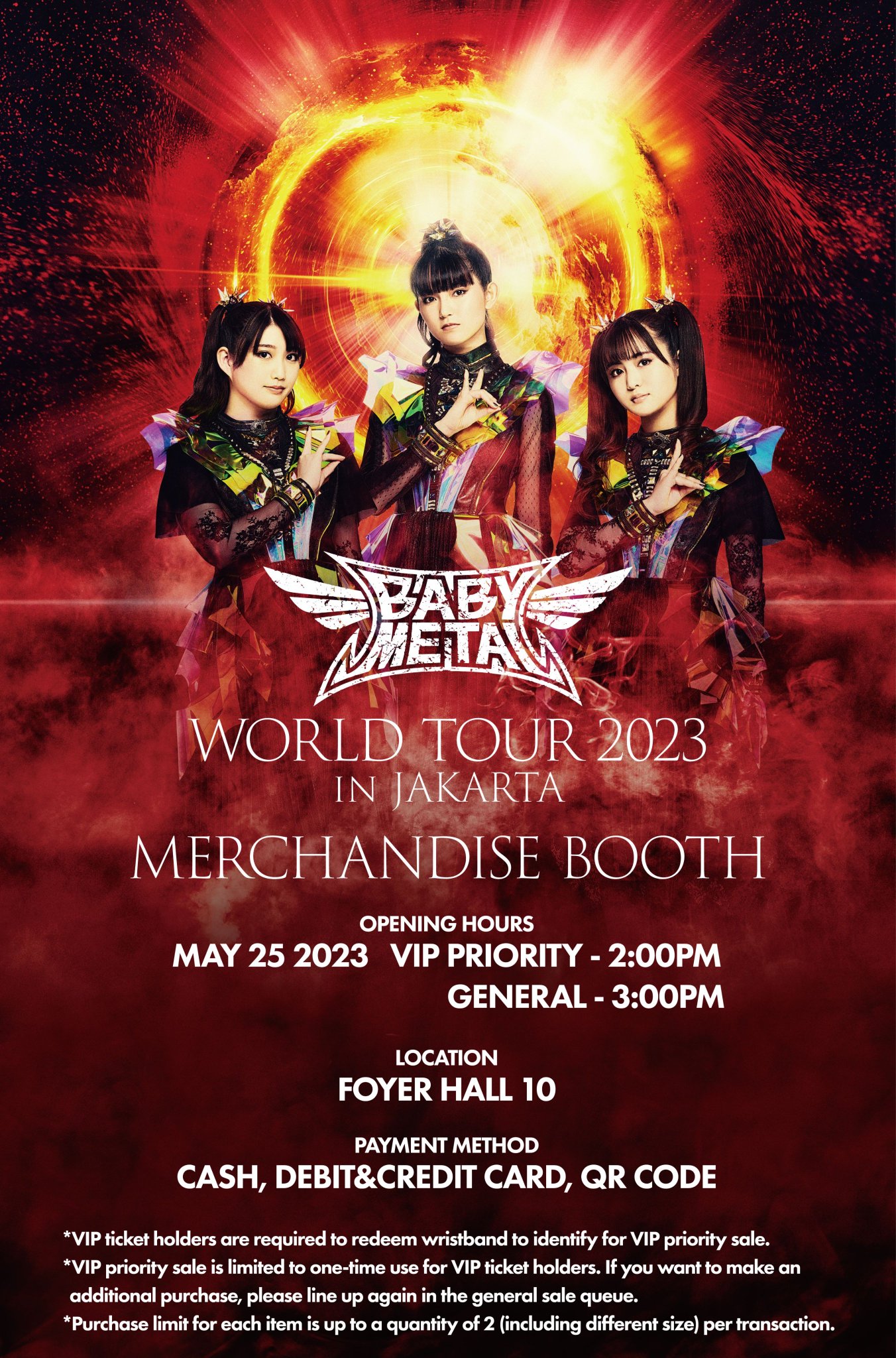 【XL、2XL】BABYMETAL WORLD TOUR 2023 Tシャツ