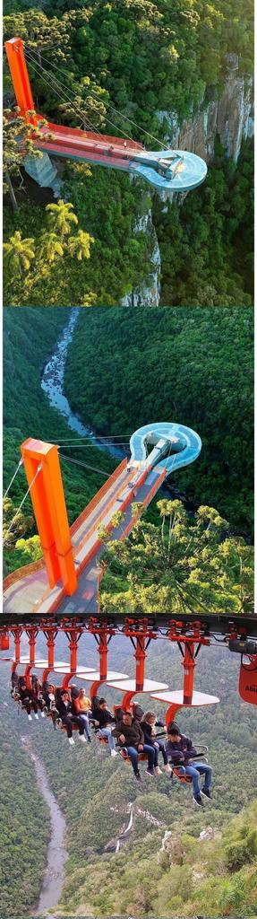 🗺 البرازيل 🇧🇷

تعد Skyglass Canela منطقة جذب سياحي في منطقة محمية دائمة تضم أكبر منصة من الصلب والزجاج في العالم 

وهي فريدة من نوعها في البرازيل ، وفريدة أيضاً من حيث أنها متصلة بكابلات فولاذية ولها خط أحادي معلق