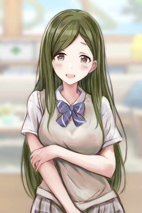 「hair down school uniform」 illustration images(Latest)