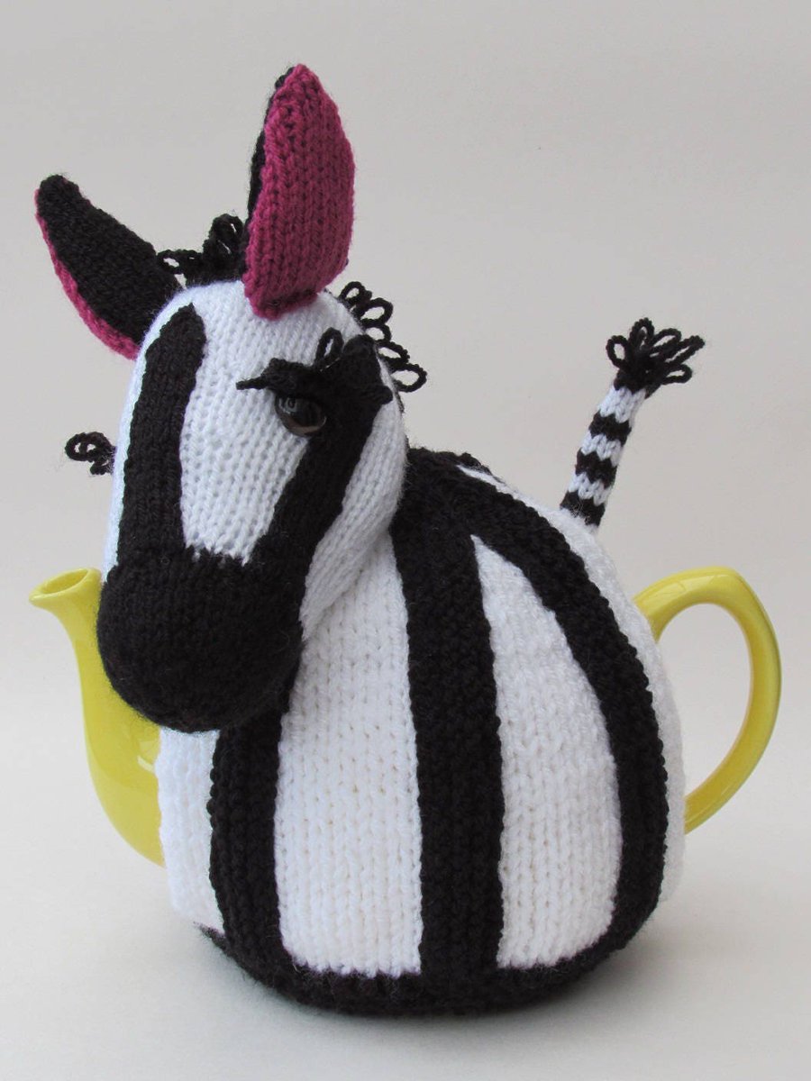 TeaCosyFolk's tweet photo. I love her eyelashes! Zebra Tea Cosy https://t.co/6ibJ5XSmsm #knitting #zebra #zebrateacosy #teacosy #knittingpattern #wildanimal #wildafrica #africananimal #zooanimal #TeaCosyFolk #knitting #knit #knittingtwitter https://t.co/dmew2SlRag