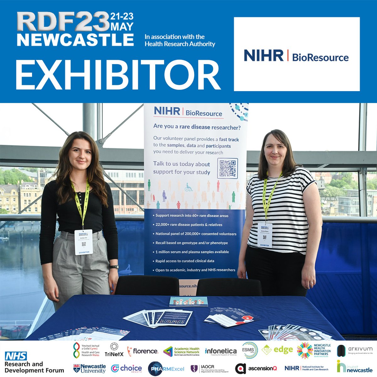Meet the RDF23 exhibitor……@BioResourceNCL 

The BioResource Centre Newcastle is one of the many BioResource centres in the UK. They work hard across the region to collect information from people in the North East. 

#nhs #nhsresearch #covidresearch #rdf23