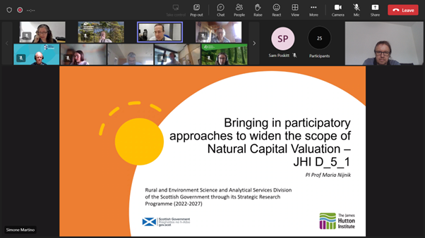 MariaNijnik's tweet image. On 19/05, @HuttonSEGS @JamesHuttonInst @SEFARIscot researchers hosted a workshop as part of @SGRESAS projects to scope expert perceptions on valuing #naturalcapital in Scottish #forests &amp;amp; the risks of #climatechange. This will inform innovation in valuing NC &amp;amp; #ecosystem services