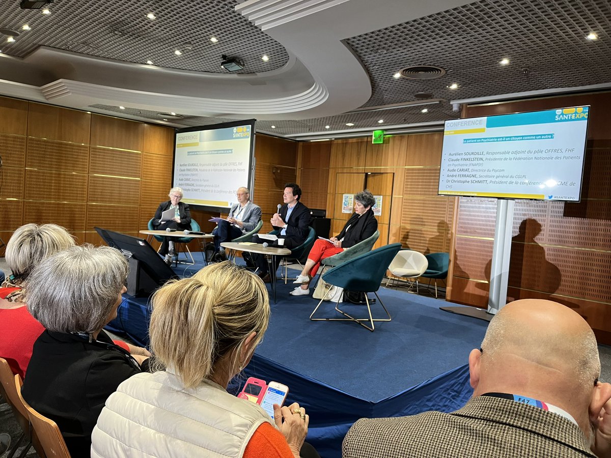 #santexpo2023 « Le patient en #psychiatrie est-il un citoyen comme un autre ? » conférence - débat <a href="/laFHF/">FHF</a> <a href="/CGLPL/">CGLPL</a> <a href="/FNAPSY_OFFICIEL/">FNAPSY</a> @Psycom_actu <a href="/anpcme/">ANPCME</a> <a href="/chris_schmitt57/">Christophe Schmitt</a>