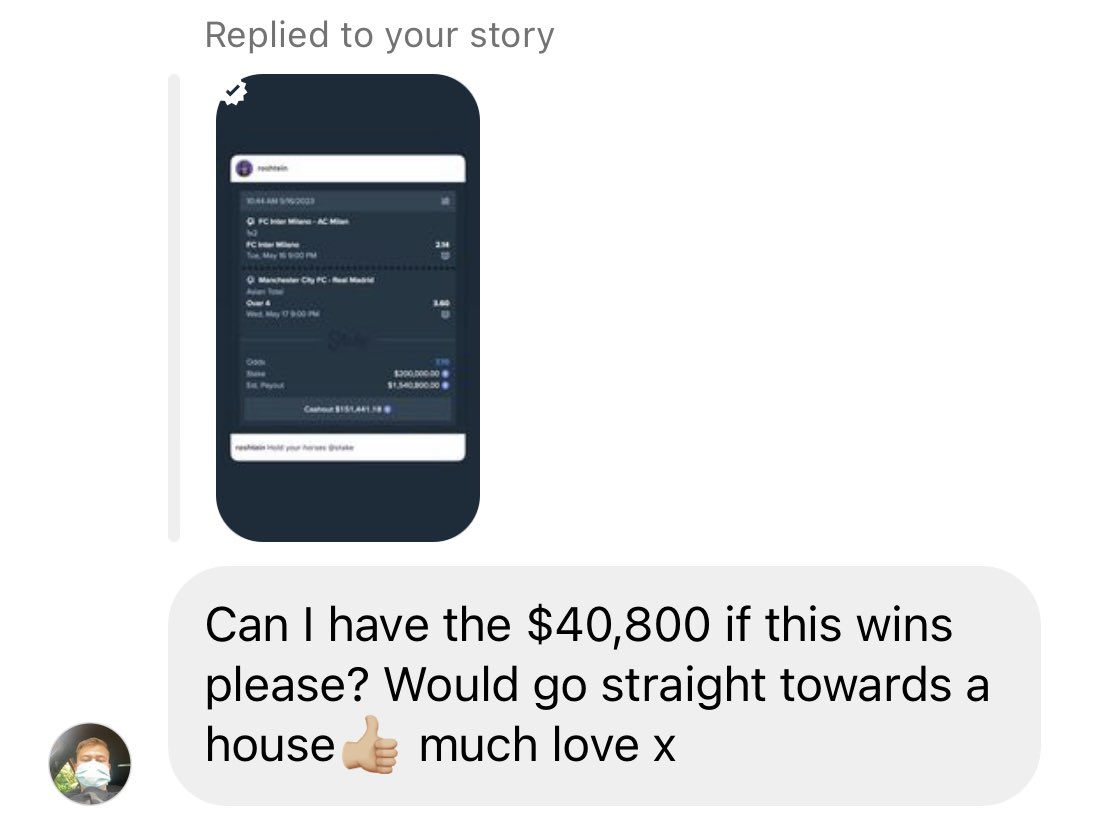 ROSHTEINS's tweet photo. Just random Instagram DMs 🫶 https://t.co/E1lzy4HRUB