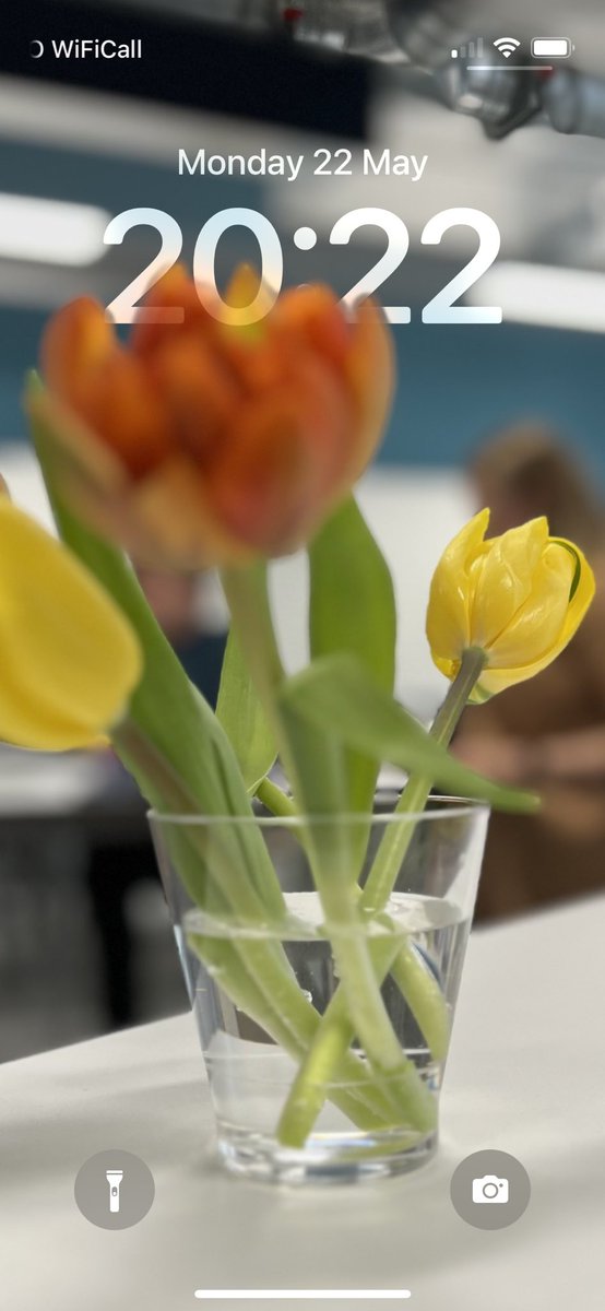 I love the way Apple puts the flowers in front of the numbers.