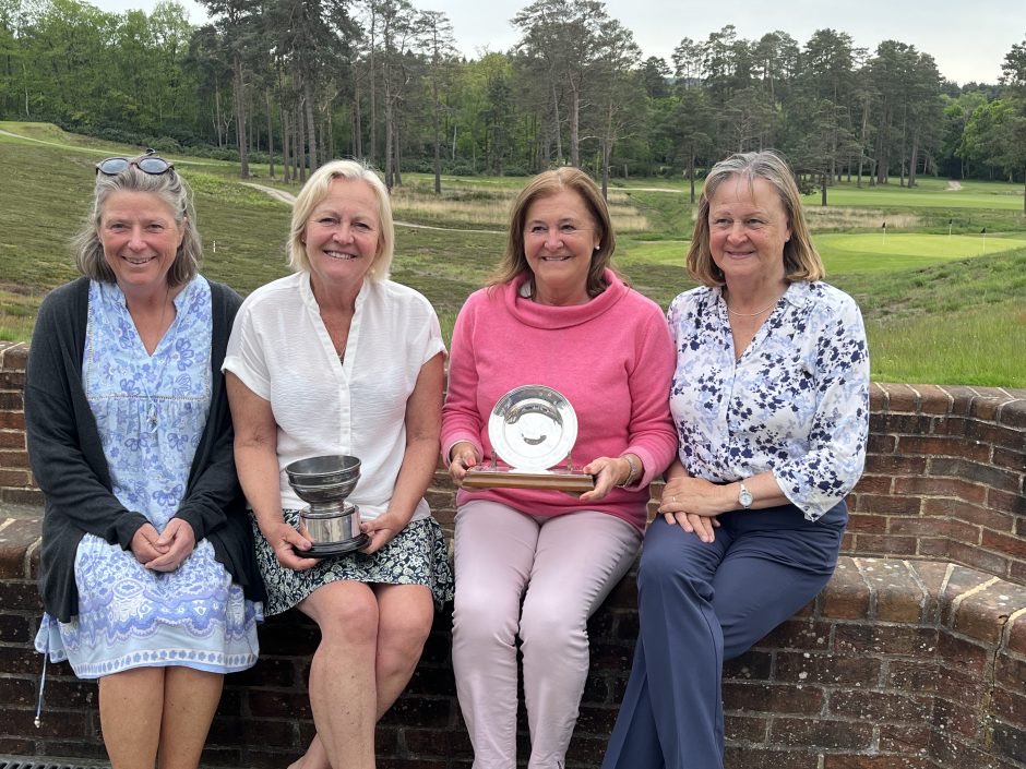 Silver Tassie 2023
Millfield Win Again!!!!

The Millfield Team of Sandra Meacher (Capt) Jane Rees, Julia Gregory and Sam Williams successfully defended the Millfield title
as the scratch winners Silver Tassie by 9 shots today with a combined total score of 153 with Oakham School