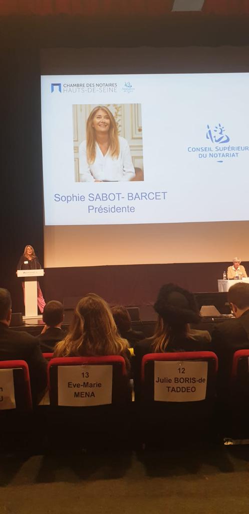 [Tour de France des AG] Me <a href="/SabotBarcet/">Sophie Sabot-Barcet</a> <a href="/Presidente_CSN/">Présidente du CSN</a> a assisté hier à l’AG des #Notaires des @Notaires_92, la dernière Me Durand, Président de la Chambre. De riches interventions, notamment celle du Président du Tribunal de Nanterre qui a souligné l’importance de la #mediation