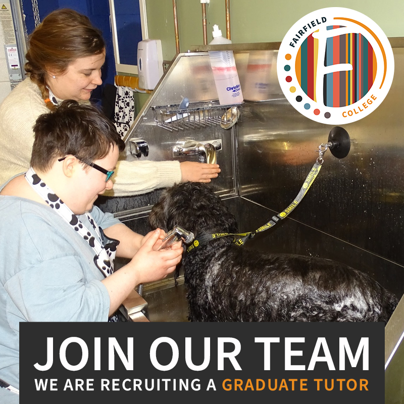 Fairfield College is seeking a Graduate Tutor to join our team and make a difference in the lives of young adults with learning disabilities.

Learn more about the role and apply on our website: fairfieldtrust.org.uk/jobs