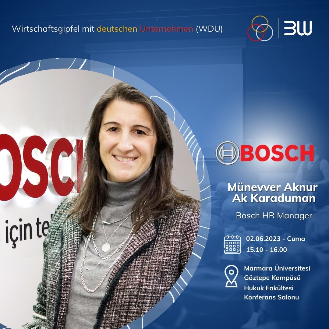 BWLundWI's tweet photo. Zirvemizin yüz yüze gerçekleşecek olan ilk günü 2 Haziran’daki konuşmacılarımızı tanımaya hazır mısın? 🥳

İşte altıncı oturumumuzun konuşmacısı Bosch Türkiye HR Manager - Münevver Aknur Ak Karaduman! 🙌🏻🥳

Detaylar: https://t.co/yga4OUPHbf

@boschturkiyekariyer @boschturkey https://t.co/pi6p1e9cYX
