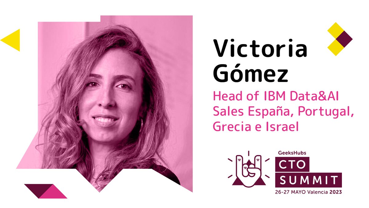 ⭐ ROCKSTAR ⭐<a href="/mvgomezf/">Victoria Gomez</a>, Head of <a href="/IBM_ES/">IBM España</a> Data&amp;AI Sales España, Portugal, Grecia e Israel. 🤘Titular de una patente de un sistema de visión tridimensional para drones, ha recibido varios premios siendo el último en 2022 desde <a href="/Globant/">Globant</a> en la categoría Digital Leader. ¡Bienvenida!🤩