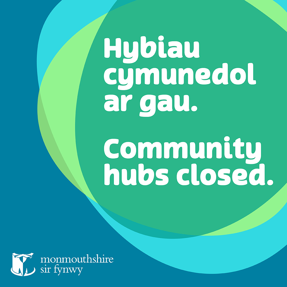 All hubs will be closed across all bank holidays this month - Mon 29th May. More info: monmouthshire.gov.uk/community-hubs…