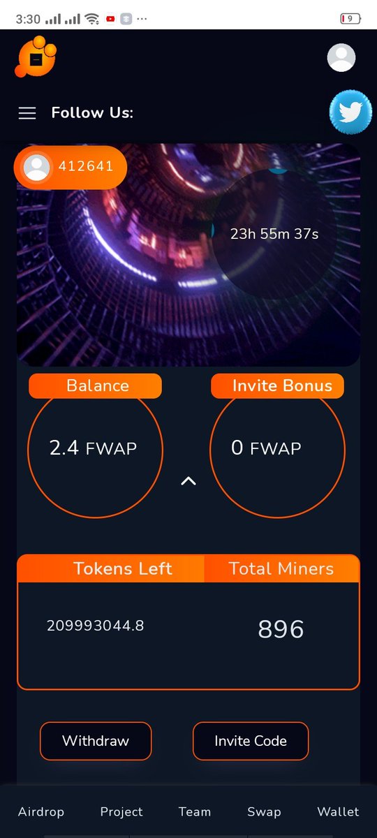 erningstar's tweet photo. 💥 FWAP Mining 💥

✅ Register Link:
👉 https://t.co/fIKAon99o5

✅ Refer Code: [Click to Copy].
👉 412641

🟣 CORE is a mining project built on the blockchain https://t.co/5U8DzMInKx