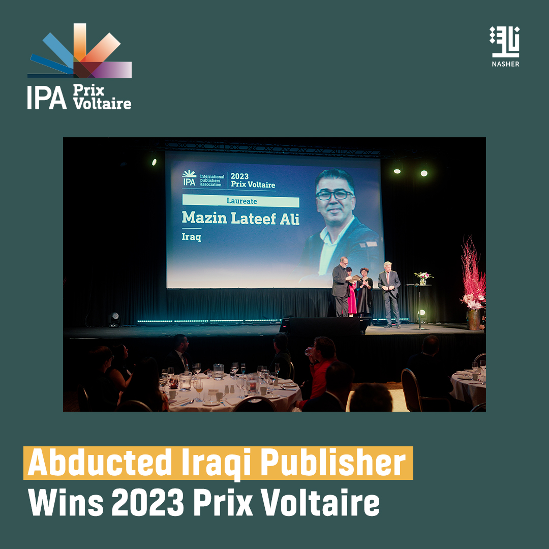 Acclaimed Iraqi publisher, Mazin Lateef Ali, emerges as the 2023 <a href="/IntPublishers/">IPA</a> Prix Voltaire laureate. Additionally, the late Ukrainian children's book author and poet, Volodymyr Vakulenko, was honoured with the Prix Voltaire Special Award.
bit.ly/43s1ZkZ
#PrixVoltaire