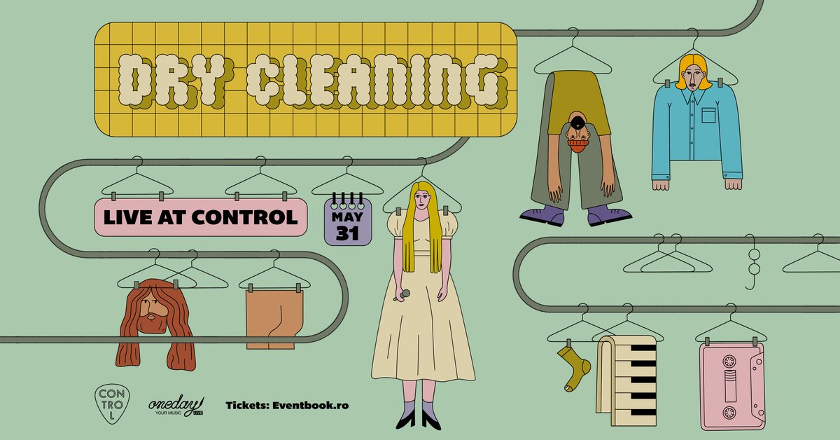 OneDayLive's tweet image. One week left till @drycleaningband first show in Bucharest - Wednesday, May 31 at @ControlClub 

Tickets available via Eventbook.ro.

#OneDayLive #ControlClub