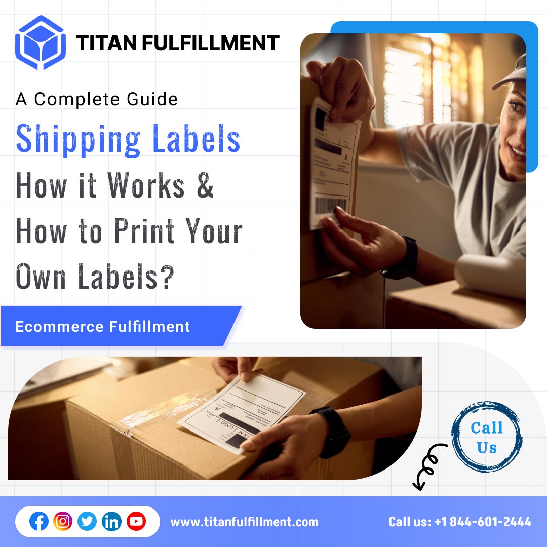 Know how #Shipping #Labels works & how to print your own?

Read article here: tinyurl.com/hj3sj7t3

For more information, please call: 1(844) 601-2444 or visit: titanfulfillment.com

#titanfulfillment #EcommerceFulfillment #ShippingLabels #OnlineRetail #EcommerceTips