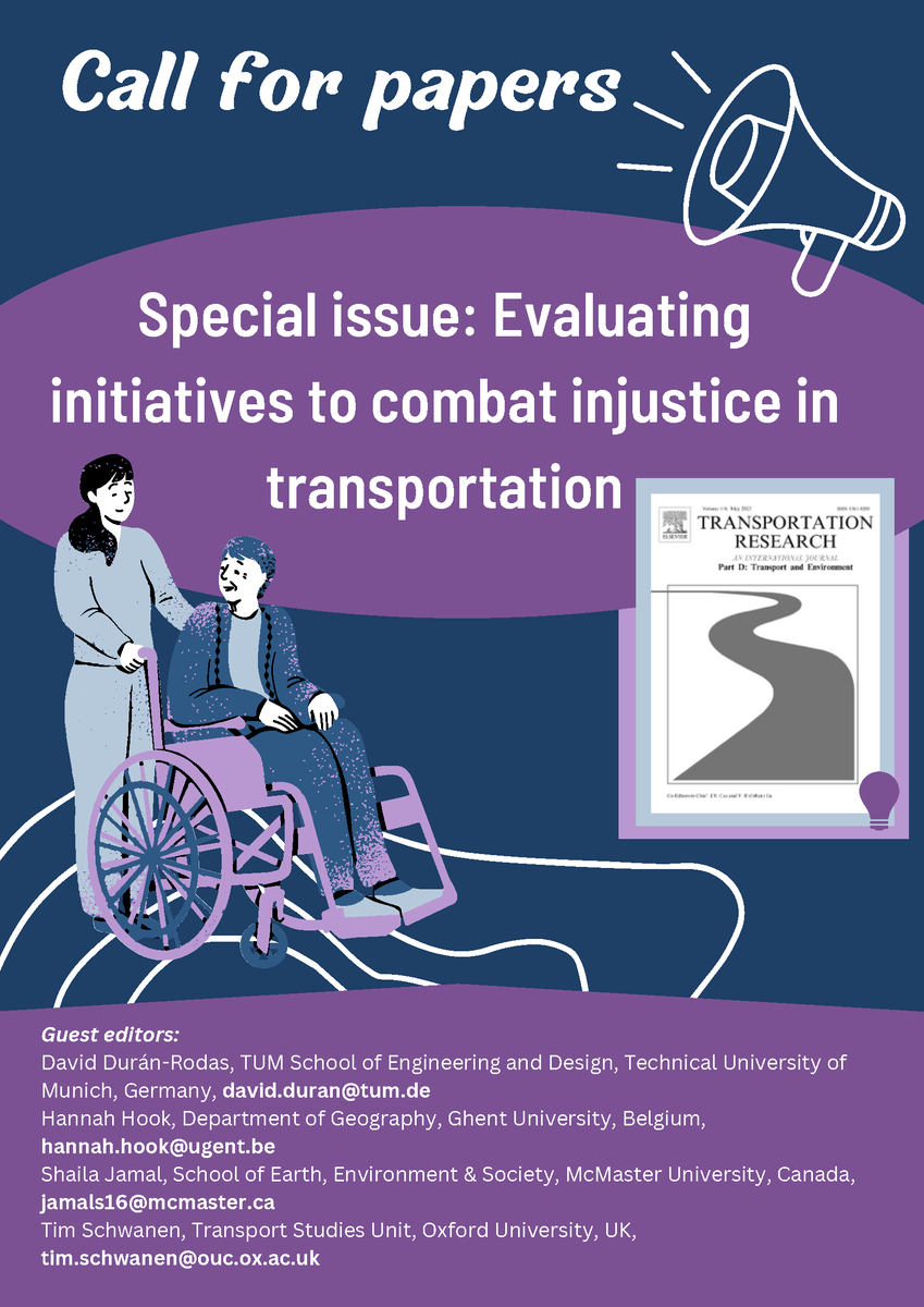 hook_tweets's tweet photo. Guest Eds: @TimSchwanen, @jamal_shaila, @davidduran88, @hook_tweets.

@Transport_ELS @GeographyUGent @McMasterU @TSUOxford  @TUM @RGAccessibility 

#mobility #equity #equality #accessibility #gender  #fairness #transport #transportation #actions #environmental #social #justice https://t.co/KlIqfBt7I6