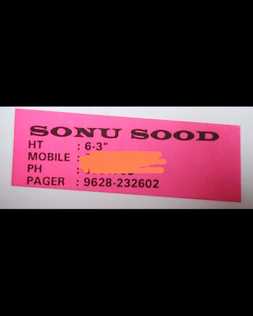 SonuSood's tweet photo. One of my first portfolios. 
Had a pager in those days. 
All i used to do was, wait for that one Beep. 📟 https://t.co/bYBia7i0vT