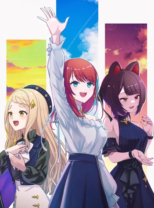 朝焼けと蒼天と夕暮れみたいな歌声が大好きです #描いてみまちた #アカネ色の世界 #いぬいらすと #Nornis