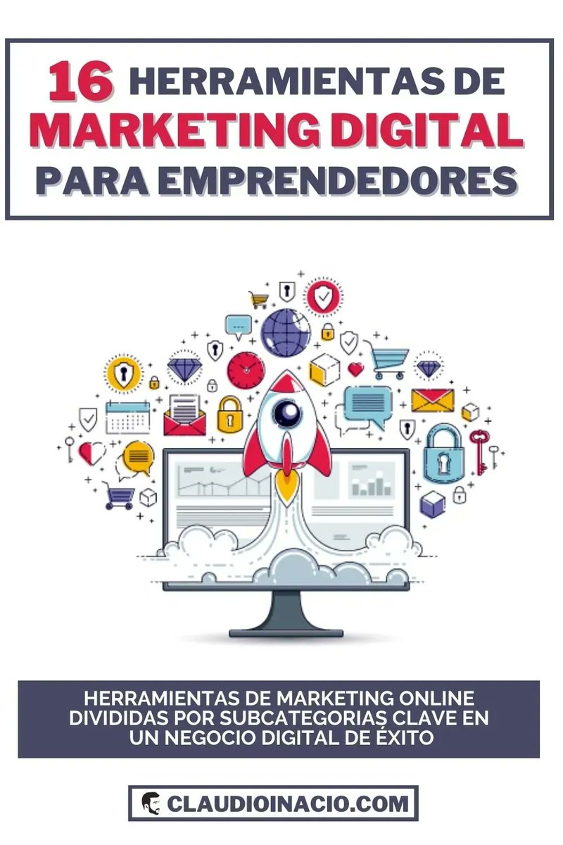 cinacio06's tweet photo. ✅ 16 Herramientas de Marketing Digital divididas por subcategorias clave en un negocio digital 👉 https://t.co/GNxW6AQPul 

#marketingdigital  #emprendedores https://t.co/mEKZCbRseT