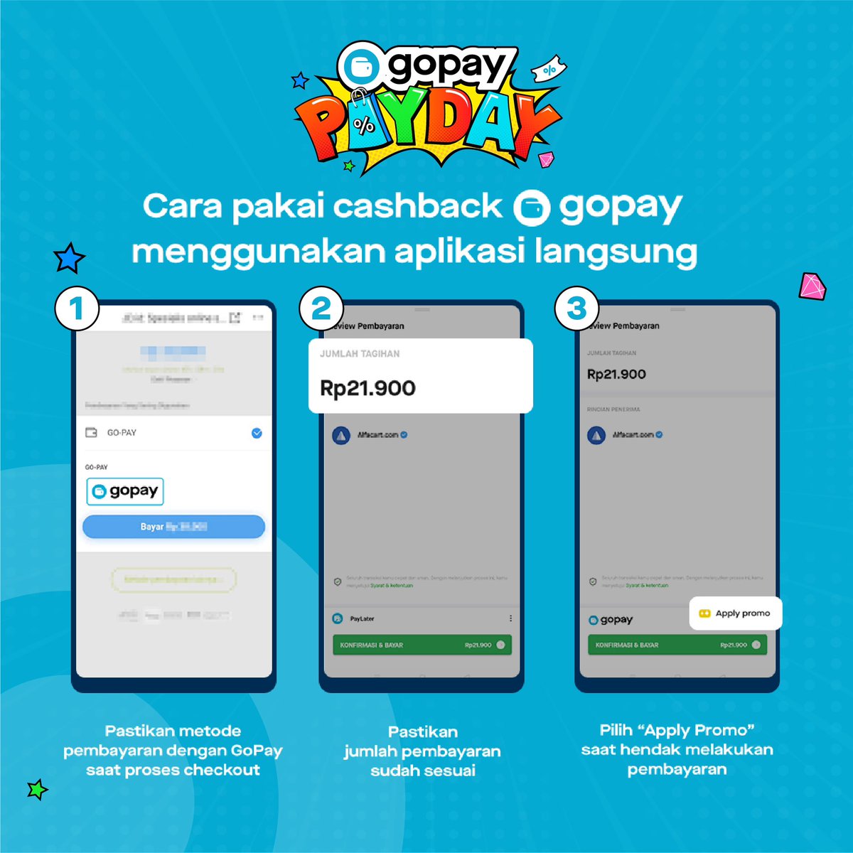 gopayindonesia's tweet photo. Udah siap buat ikutan #GOPAYPAYDAY bulan ini?

Jangan lupa buat beli paket voucher QRIS UNLIMITED di aplikasi Gojek-mu, biar bisa dapet CASHBACK gak habis-habis tiap transaksi di QRIS pakai GoPay. https://t.co/0OrZgFRDcz