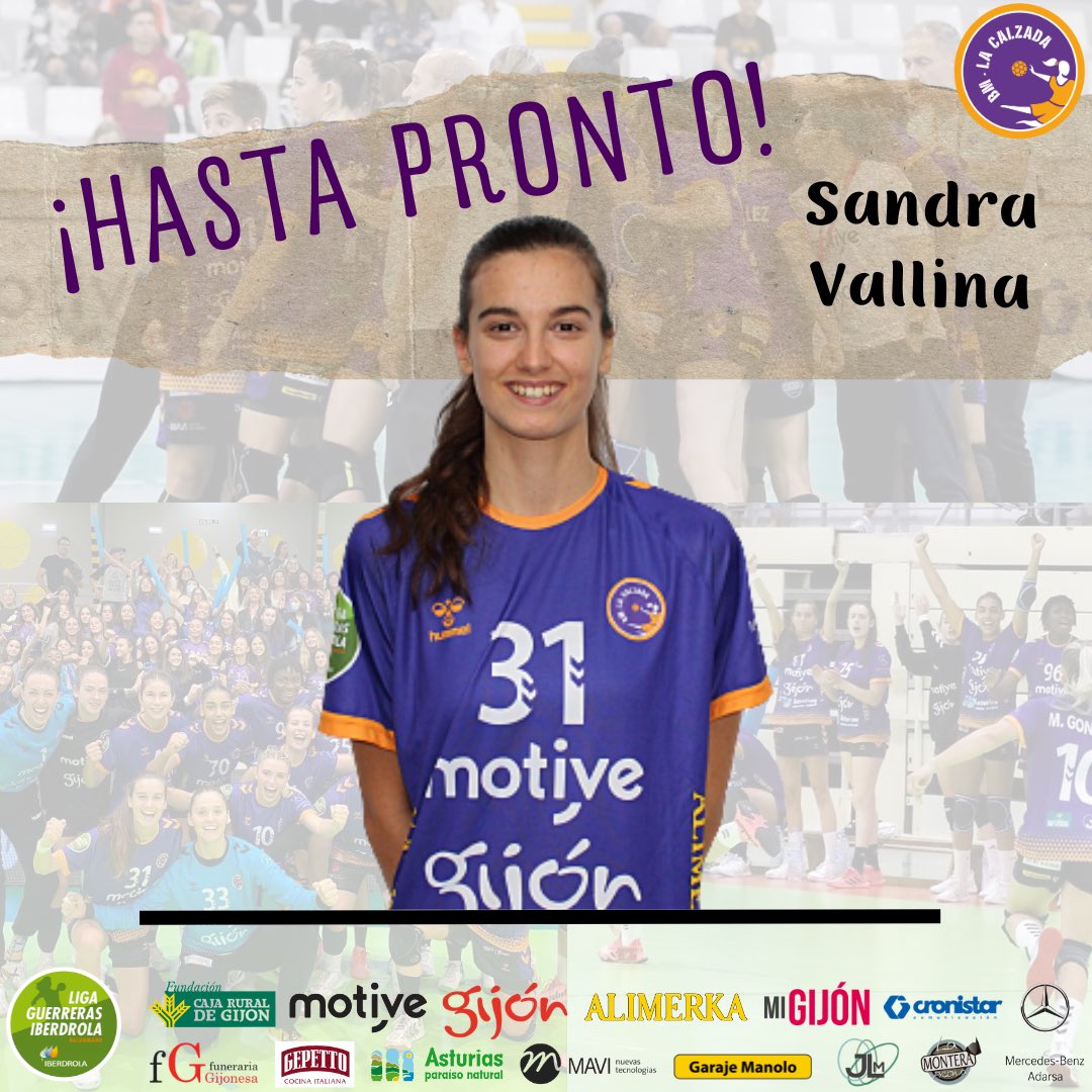 ¡Hasta pronto Sandra! 👋🏽

<a href="/sandra_valli13/">Sandra Vallina</a> se despide del 40x20.
Sus estudios complican la conciliación, aunque esperamos que no sea una retirada definitiva 😉

Gracias por hacer historia con el Club!Nuestra puerta estará siempre abierta!

¡Te echaremos de menos!

#somoscalzada 💜