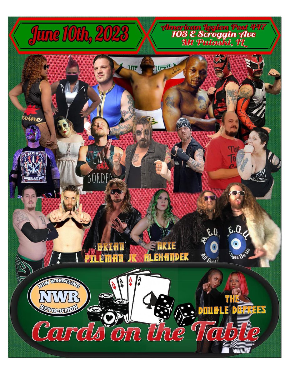 Thaoriginalgata's tweet photo. June 10th!! My Pulaski, IL @NWrestlingRev 
Tickets are available here

https://t.co/wkBvL7I4rb
#wrestling #chicagowrestling #WrestlingCommunity https://t.co/30lRzPnLBY