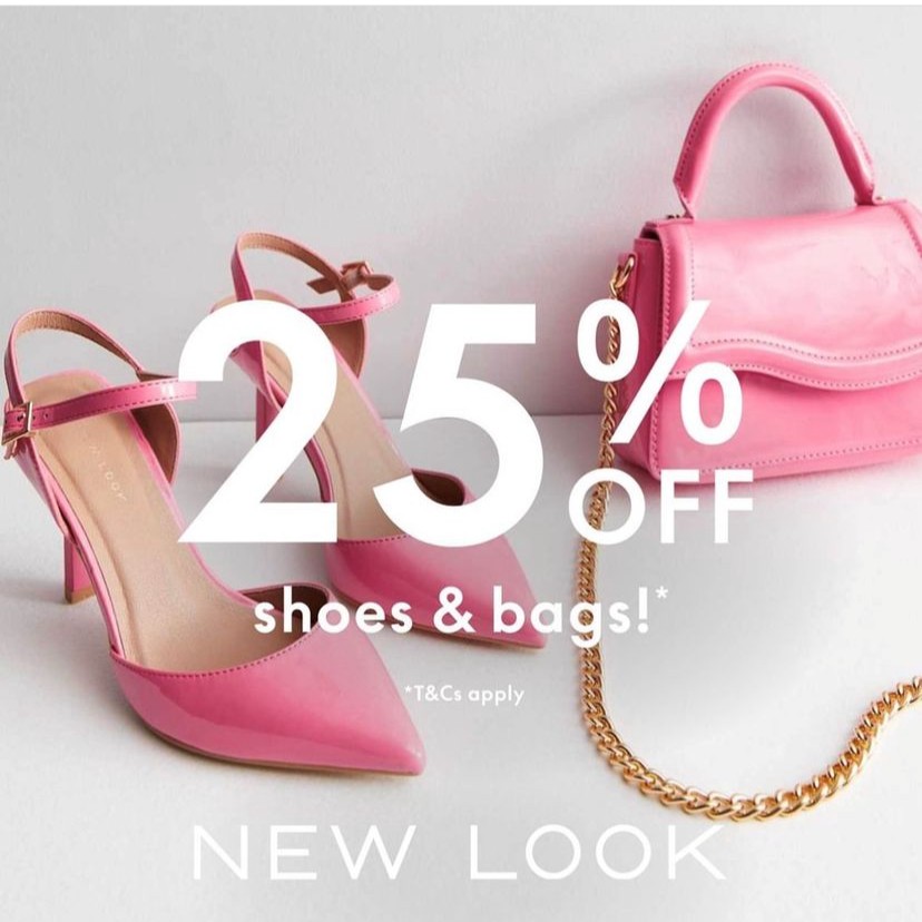 Are you going out this bank holiday? New Look have 25% off shoes & Bags!* 

#NewLook #Discount #ShoesandBags