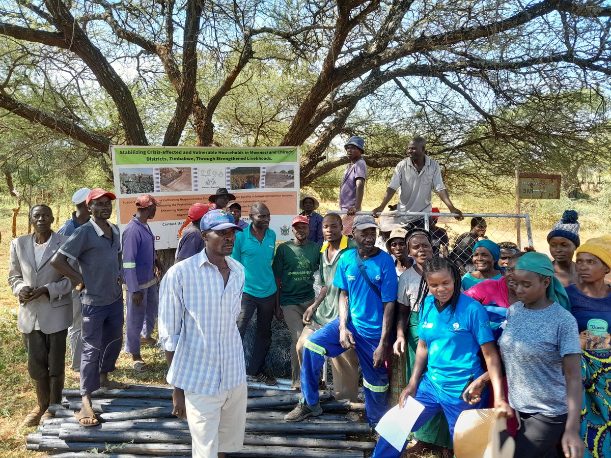 nutriactionzim's tweet photo. 600 vulnerable households in Mwenezi and Chiredzi districts received community garden building materials to construct a total of 12 gardens under the BHA funded #IntegratedLivelihoodsProject.
#ZeroHunger
@UsaidZimbabwe
@ACF_Zim
@zim_Ahead
@MoLAFWRD_Zim https://t.co/CacEBwmAOI