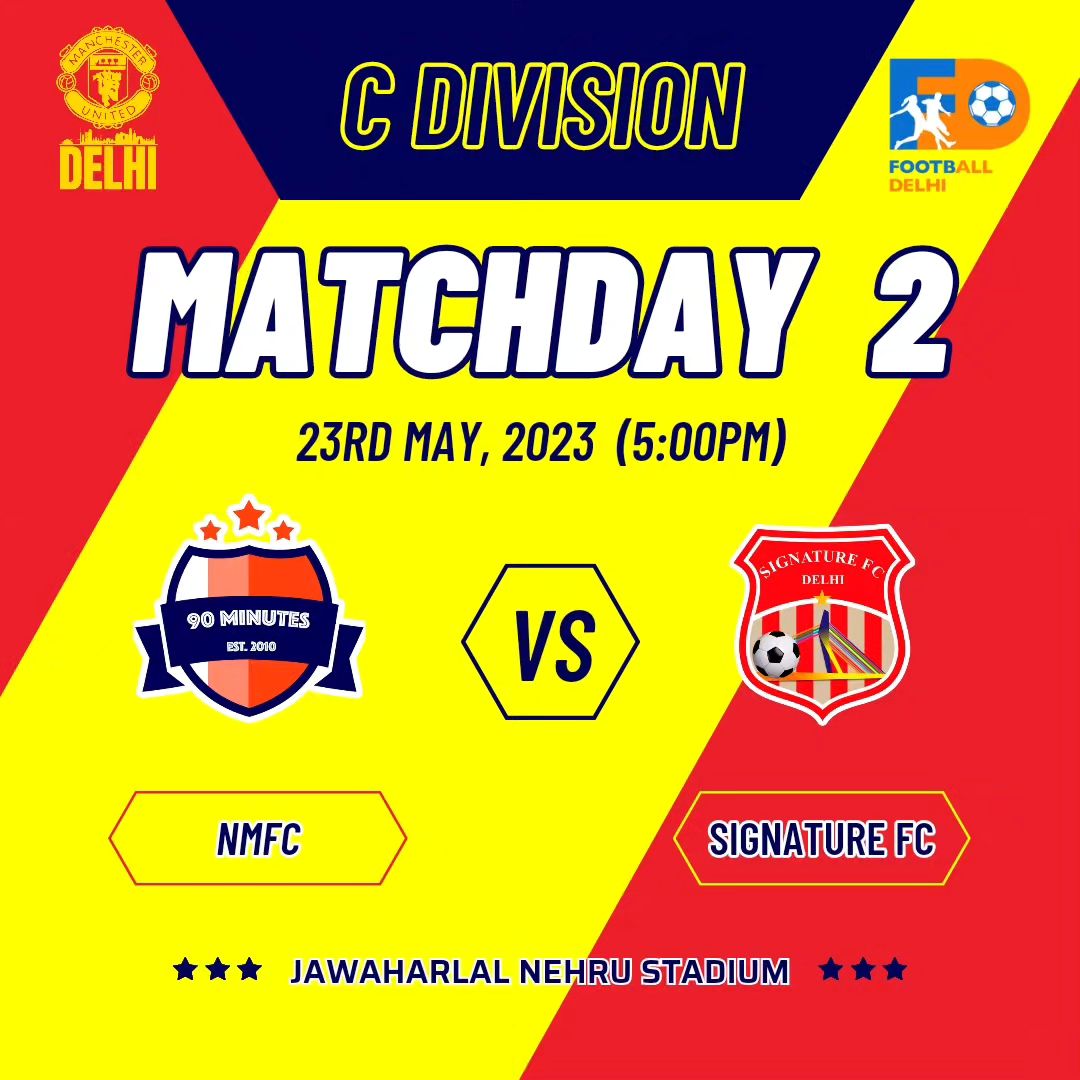 Matchday 2 : NMFC vs Signature Fc
.
.
.
.
#nmfc #nmfcacademy #makeitcount #iamnmfc #weare90 #dilshadgarden 
#AnybodyCanPlay #indianfootball
#footballdelhi #cdivision #MATCHDAY 
#football #footballleague #PremierLeague #ileague #indiansuperleague #Jlnstadium