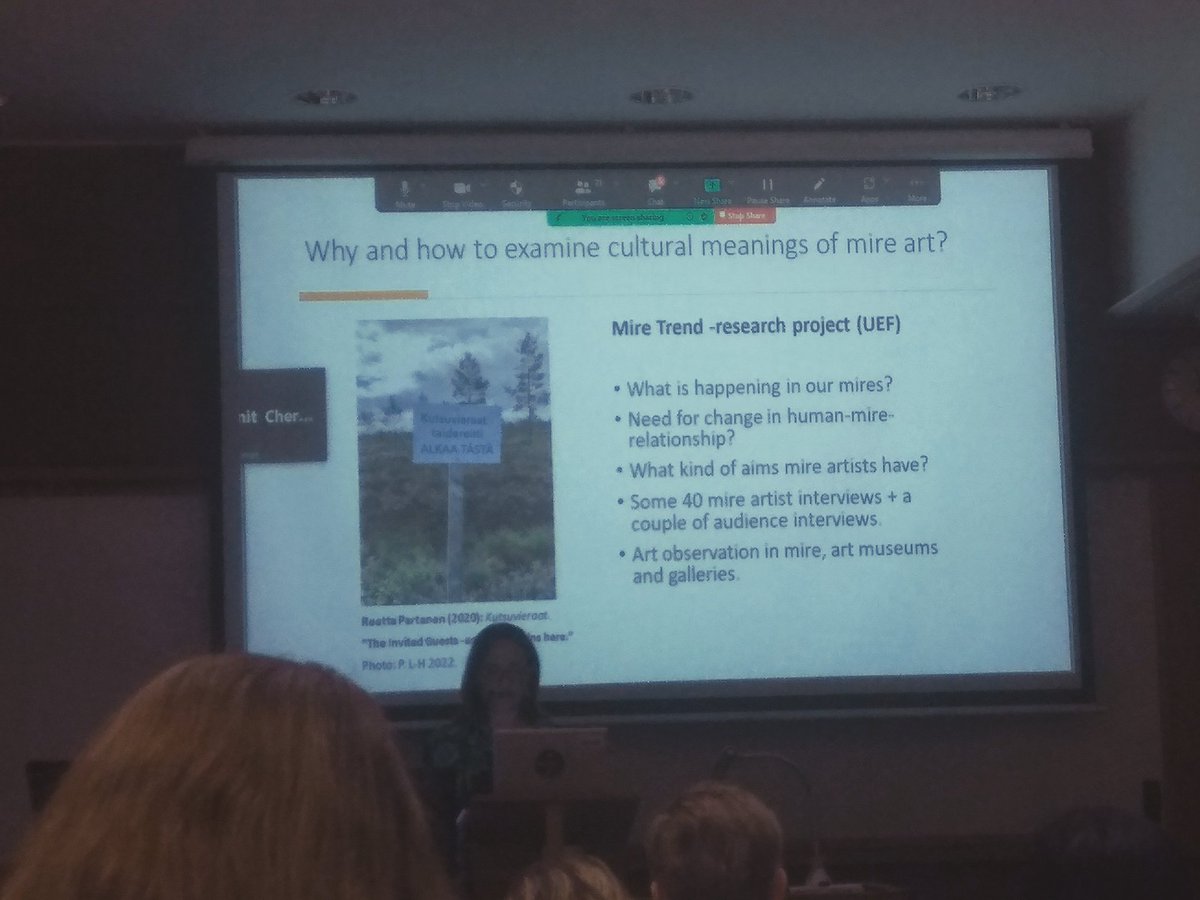 CorinnaCasi's tweet photo. Presentation by @PauliinaLatvala @FFRC_Tutu, @Puistokatu4, @UniEastFinland about the importance of #MIRES for the web of life, as a place of #hopes and despair in the session "trasformative culture/cultural transformation" by @MinnaSantaoja and Aino-Kaisa Koistinen @SSD_Conf 2023 https://t.co/ImqStUOTkQ